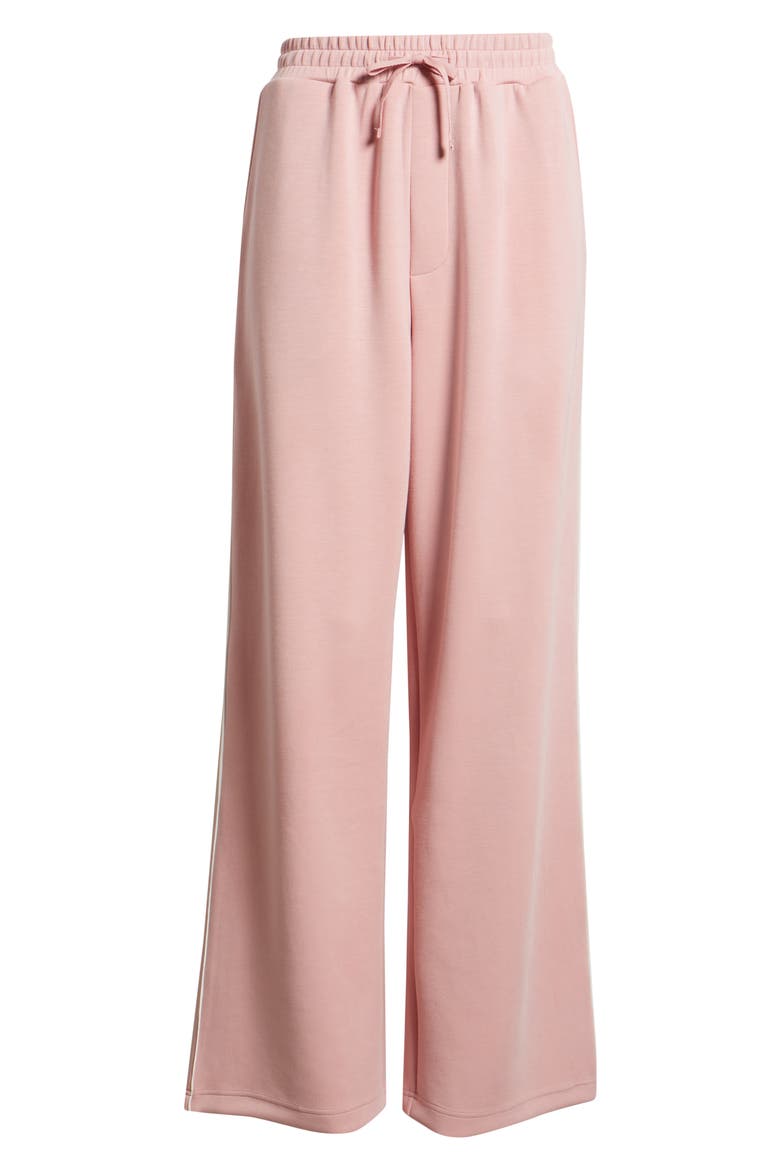 Piped Drawstring Waist Knit Pants, Alternate, color, BLUSH