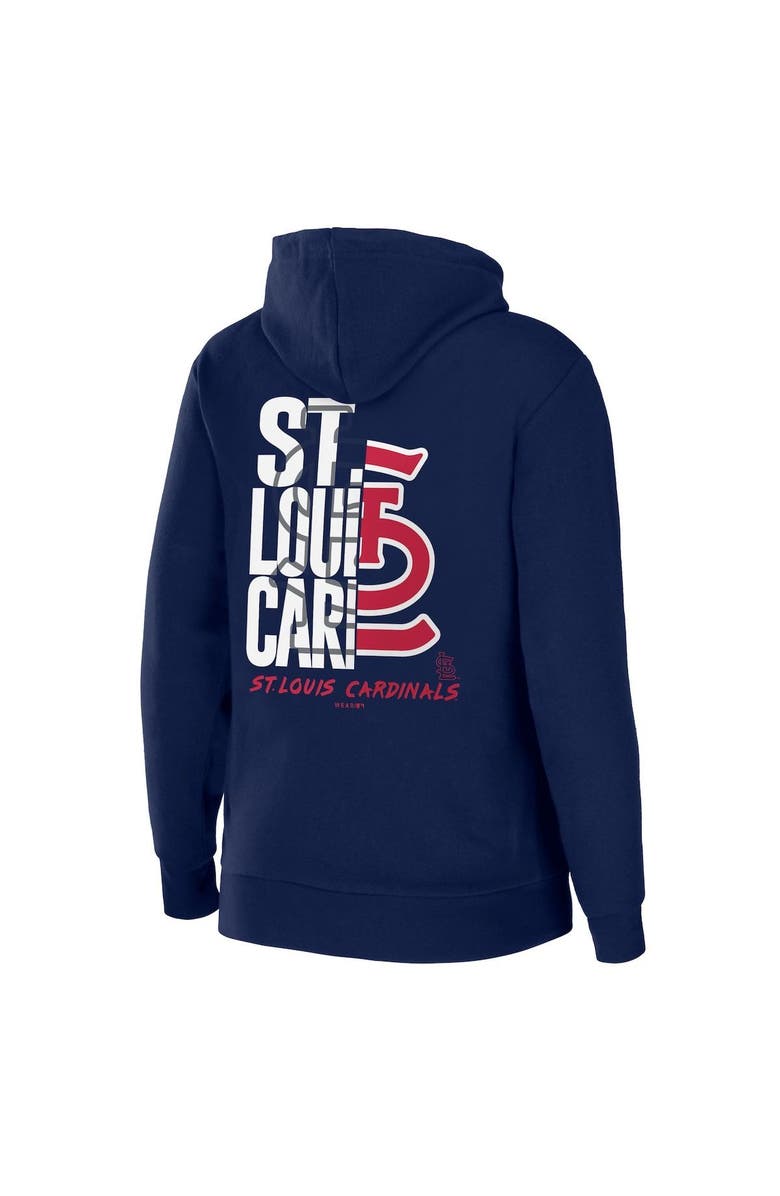 WEAR by Erin Andrews Women's WEAR by Erin Andrews Navy St. Louis Cardinals Sponge Fleece Full-Zip Hoodie, Alternate, color, Navy