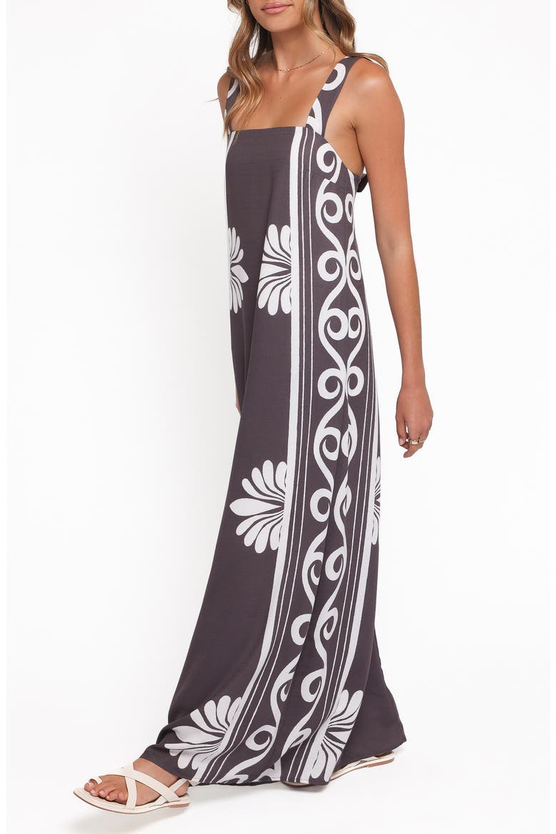 Valeria Print Maxi Dress, Alternate, color, ESPRESSO