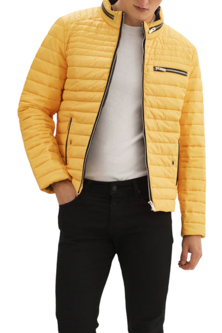 Puffer Jacket, Main, color, YELLOW