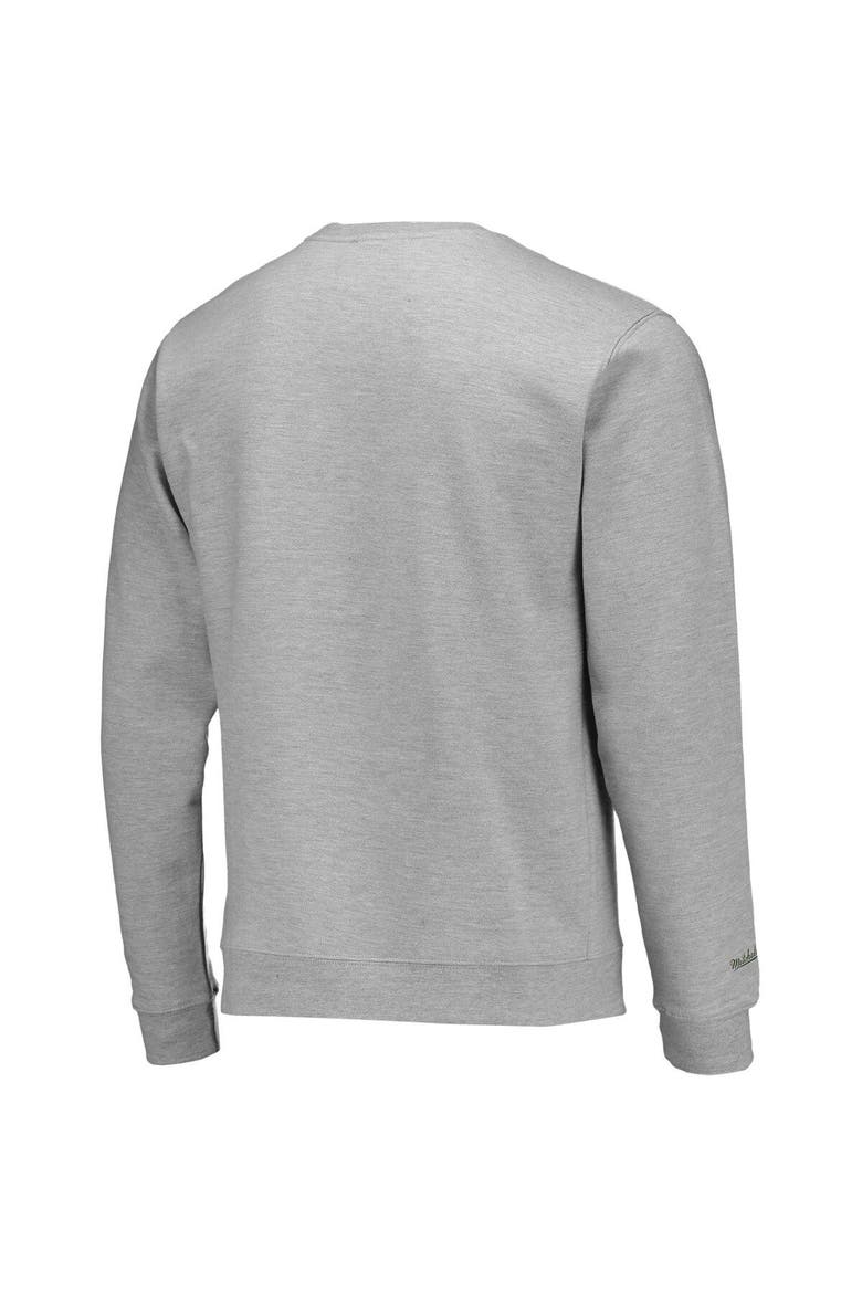 Men's Mitchell & Ness Heathered Gray Florida A&M Rattlers Classic Arch Pullover Sweatshirt, Alternate, color, Heather Gray