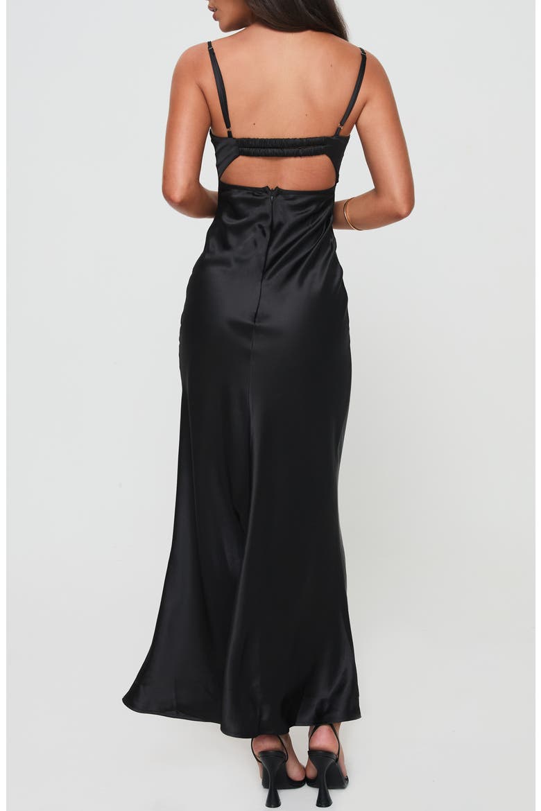 Fayden Bias Cut Slipdress, Alternate, color, BLACK