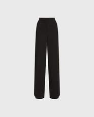 Anne Fontaine Women 's Pant  Argan Black Designer Maxi Pants In Flowing Crepe Fabric