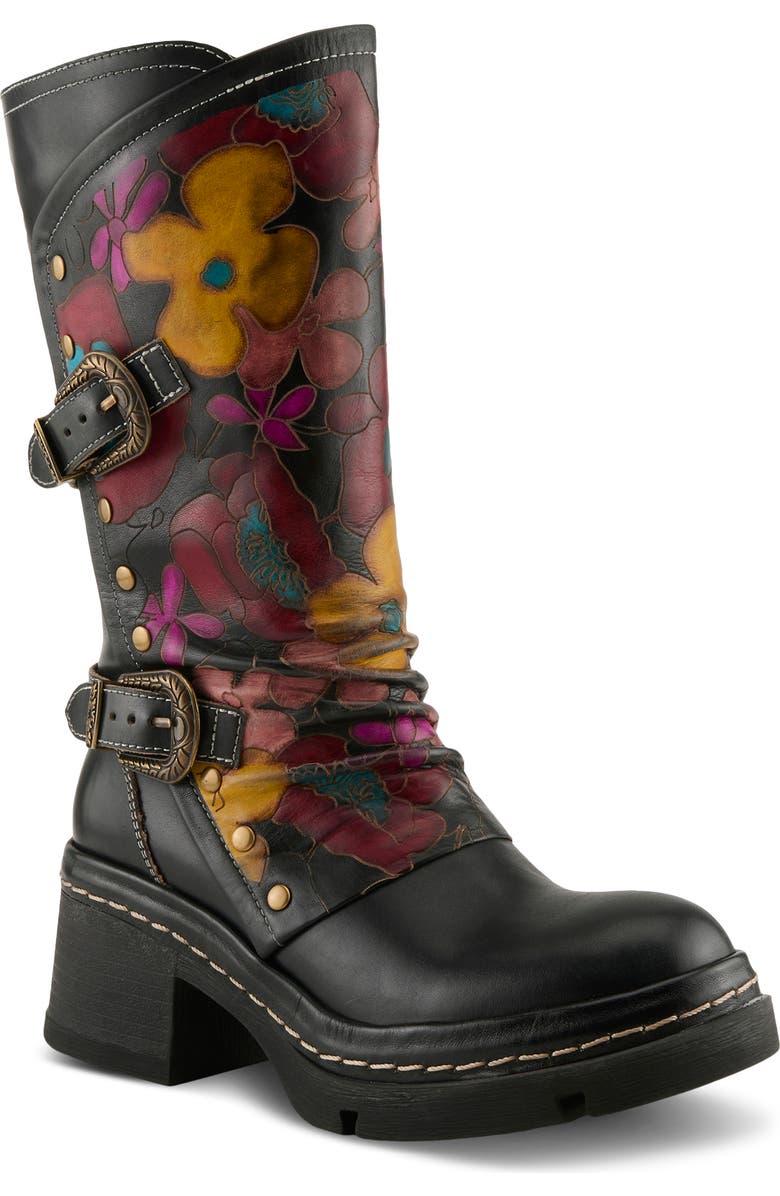 L'Artiste by Spring Step Coolvibes Platform Boot, Main, color, Black Multi