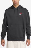 Nike Sportswear Club Embroidered Rose Swoosh Pullover Hoodie