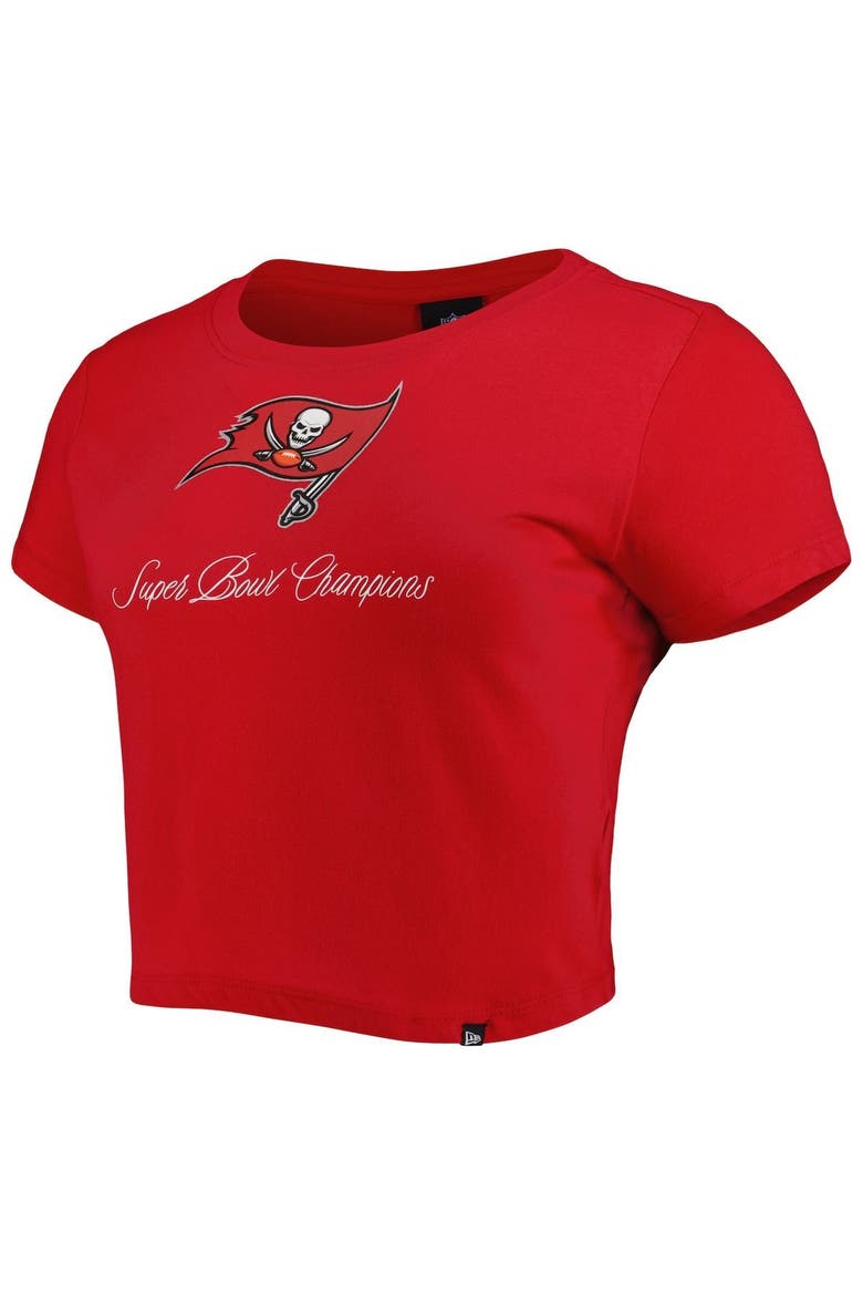 Women's New Era Red Tampa Bay Buccaneers Historic Champs T-Shirt, Alternate, color, Red