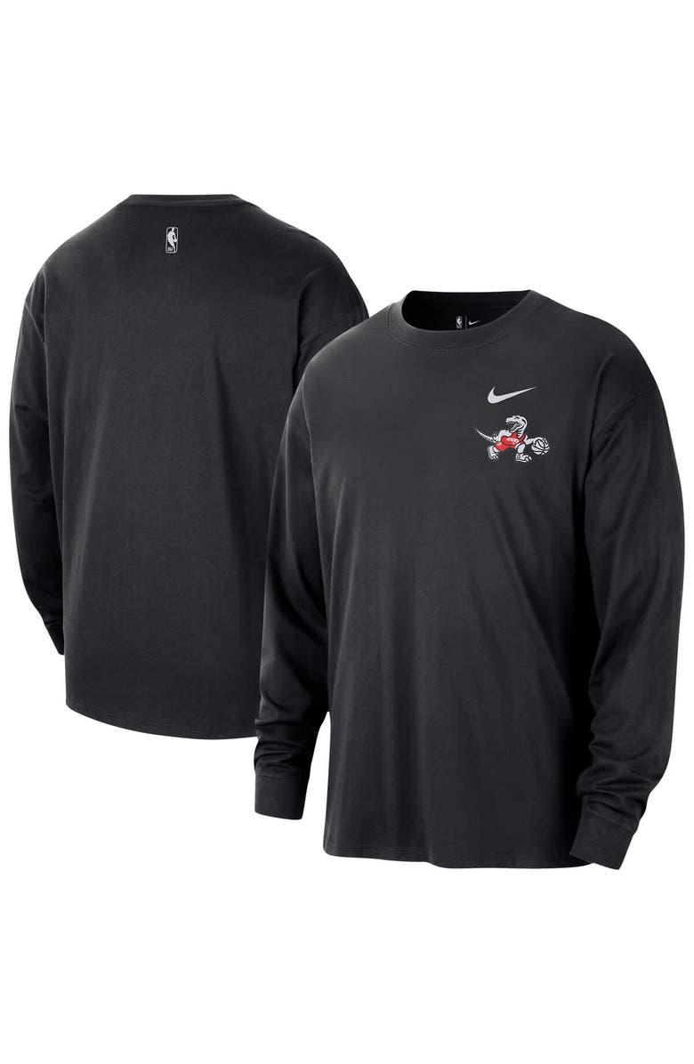 Nike Men's Nike Black Toronto Raptors 2025/26 City Edition Remix Essential Logo Long Sleeve T-Shirt, Main, color, Black