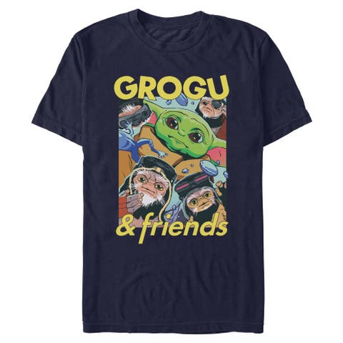 Mens Star Wars The Mandalorian and Grogu The Child And Friends Collage T Shirt