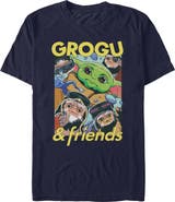 Star Wars: The Mandalorian and Grogu Mens Star Wars The Mandalorian and Grogu The Child And Friends Collage T Shirt