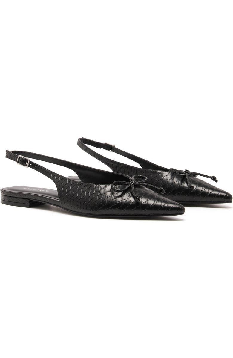 Therapy Australia Lavin Slingback Ballet Flat, Main, color, Black Snake Pu