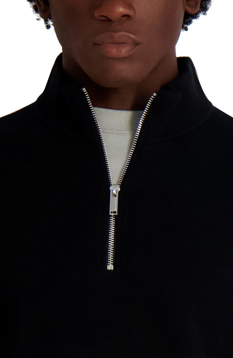 KARL LAGERFELD PARIS Quarter Zip Pullover, Alternate, color, Black