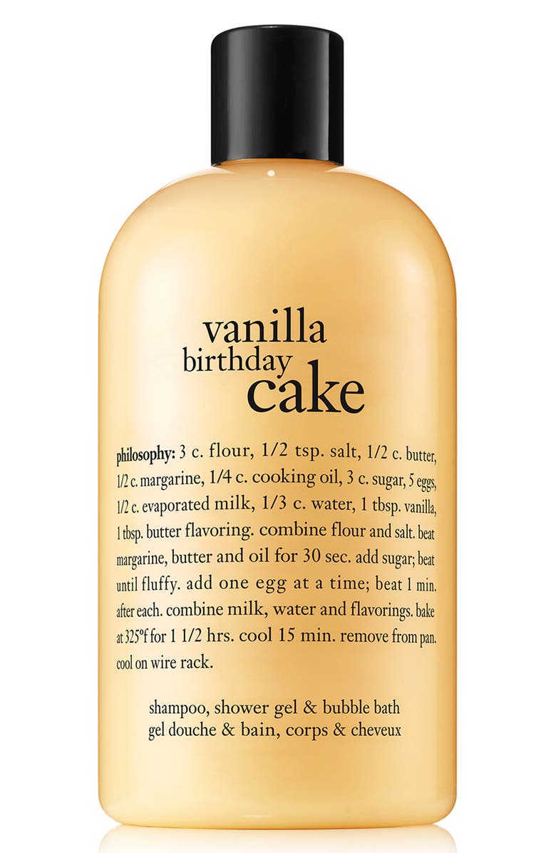 philosophy vanilla birthday cake shampoo, shower gel & bubble bath, Alternate, color, 