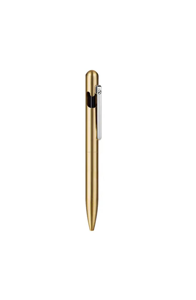 STEEL HORSE LEATHER The Axis | Brass Bolt Action Pen, Main, color, Brass