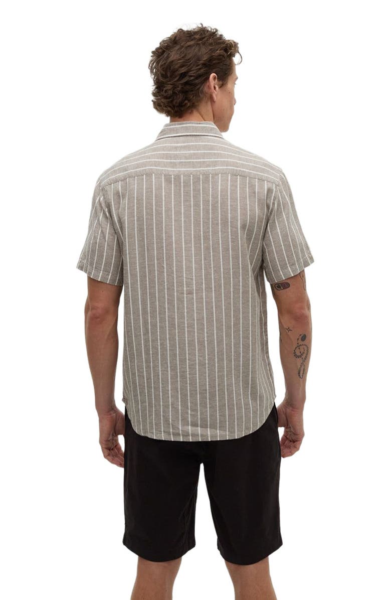 tentree Dundas Shirt, Alternate, color, Clay/Wide Pinstripe