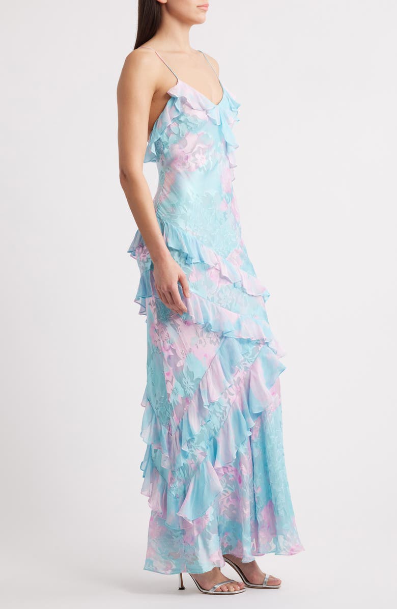 LoveShackFancy Rialto Ruffle Maxi Cocktail Dress, Alternate, color, 