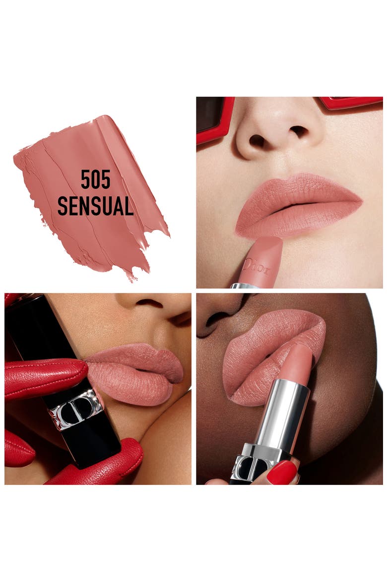 Rouge Dior Refillable Lipstick, Alternate, color, 505 SENSUAL / MATTE