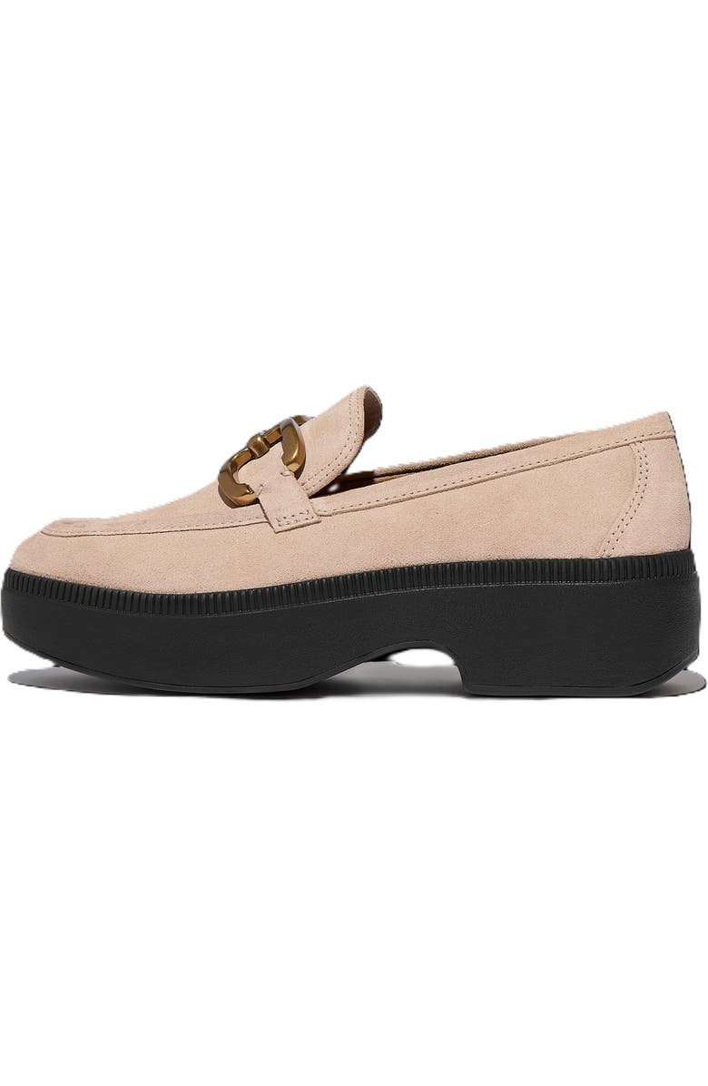 FitFlop F Luma Square Chain Loafers, Alternate, color, Classic Beige