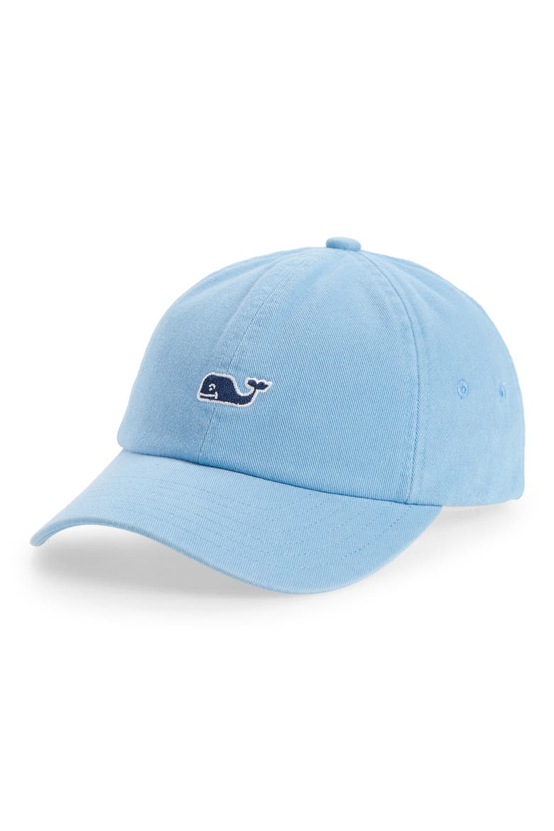 Breezy Palms Embroidered Whale Cotton Baseball Cap, Main, color, 484 OCEAN