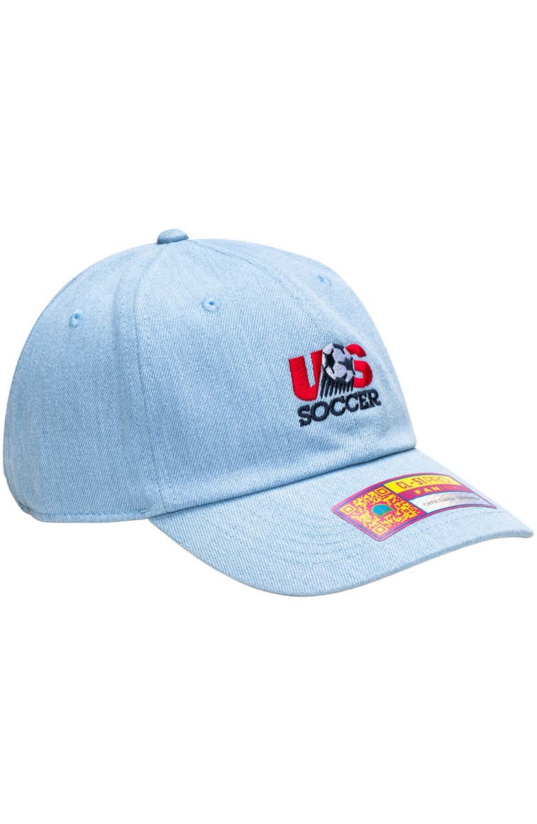 FAN INK Unisex  Light Blue USMNT Making History Adjustable Trucker Hat, Alternate, color, Light Blue