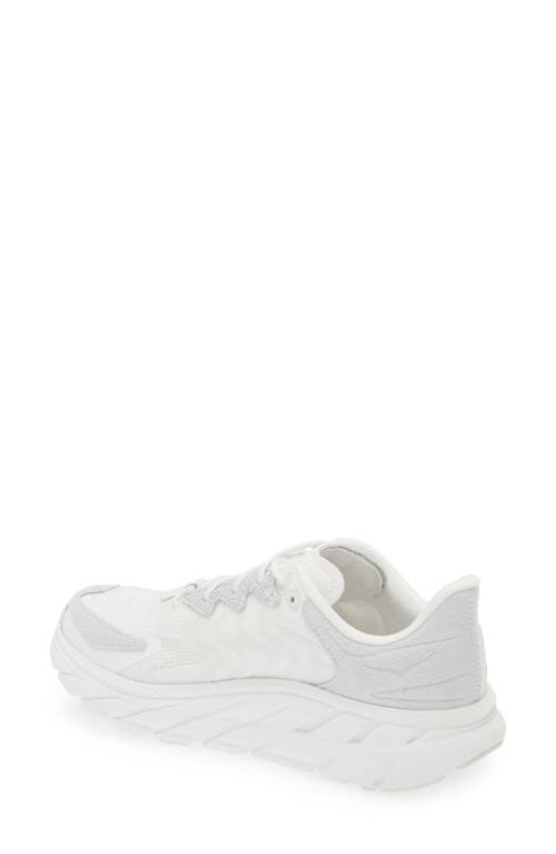Hoka Clifton Ls Walking Shoe In White/nimbus Cloud