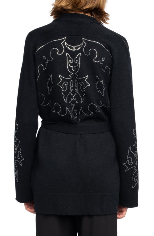 Zadig & Voltaire Salomy Crystal Embellished Cashmere Sweater In Black