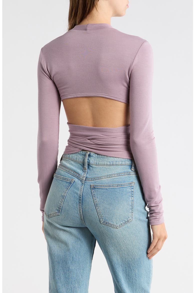 Tie Back Top, Alternate, color, LAVENDER INTERLOCK