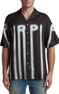 PURPLE BRAND Lyocell Graphic Camp Shirt