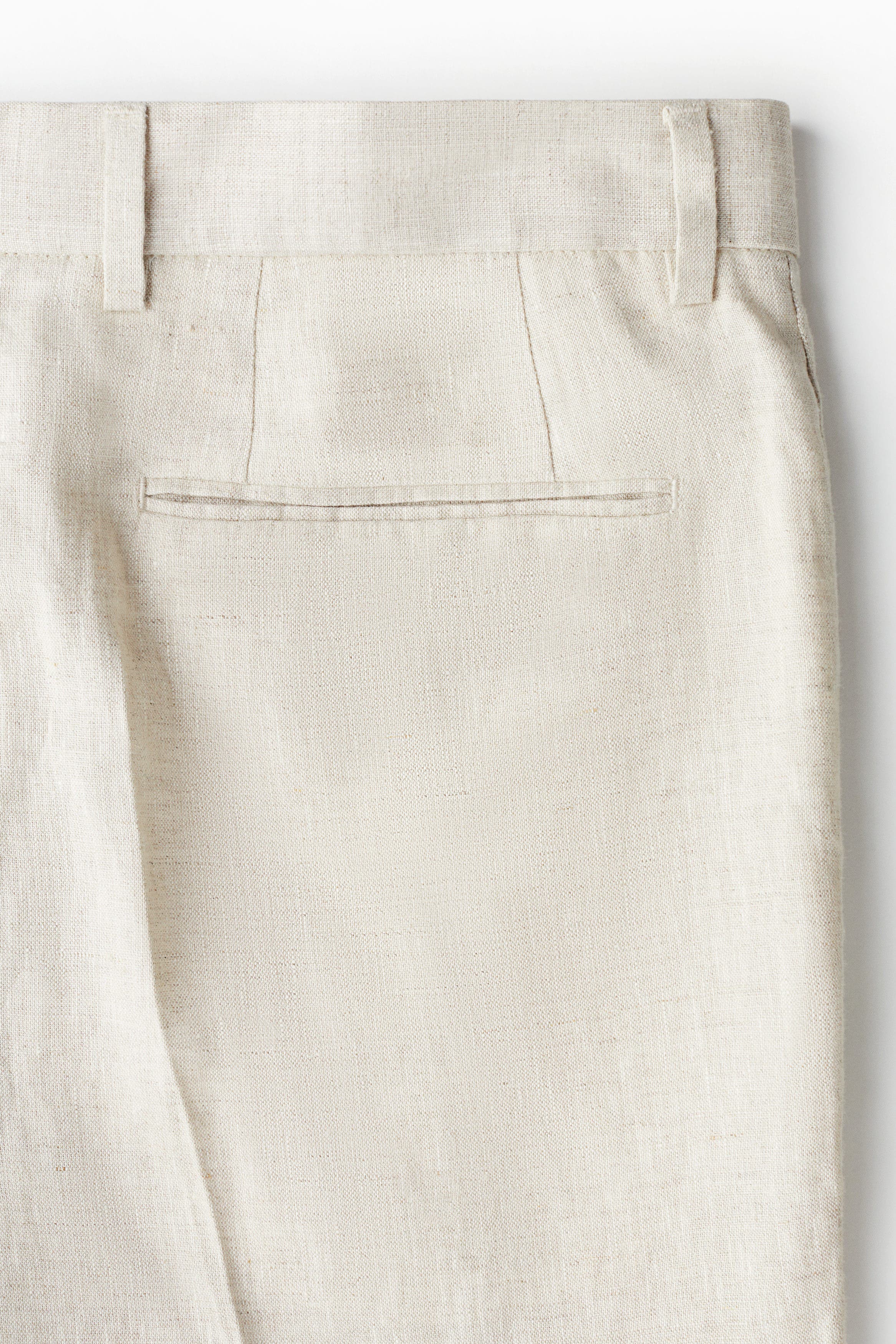 Slim-fit linen suit pants - image 4