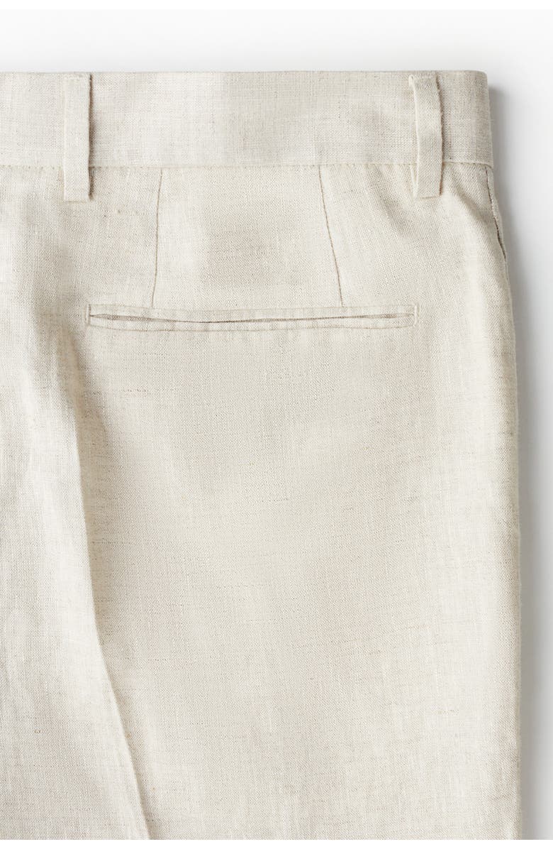 H&M Slim-fit linen suit pants, Alternate, color, Light Beige