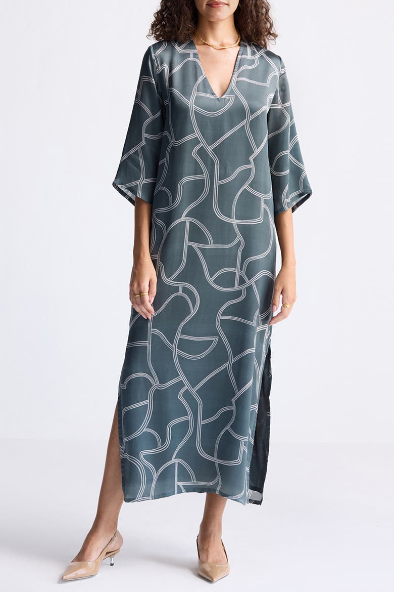 Maxi Dress with Side Slits, Main, color, Twirls and Twists