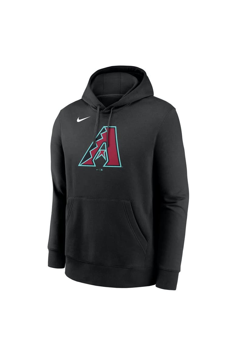 Men's Nike Black Arizona Diamondbacks Logo Club Fleece Pullover Hoodie, Alternate, color, Black