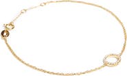 ZARUX Elegant Gold Circle Bracelet with Pavé Diamonds