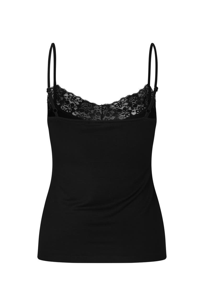 MaElmira Lace Detail Vest Top, Alternate, color, Black