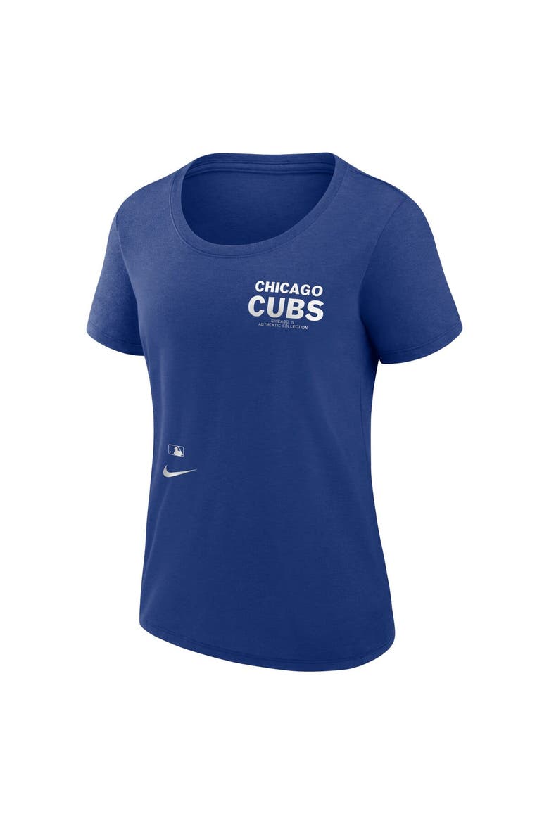 Women's Nike Royal Chicago Cubs Authentic Collection Performance Scoop Neck T-Shirt, Alternate, color, Royal