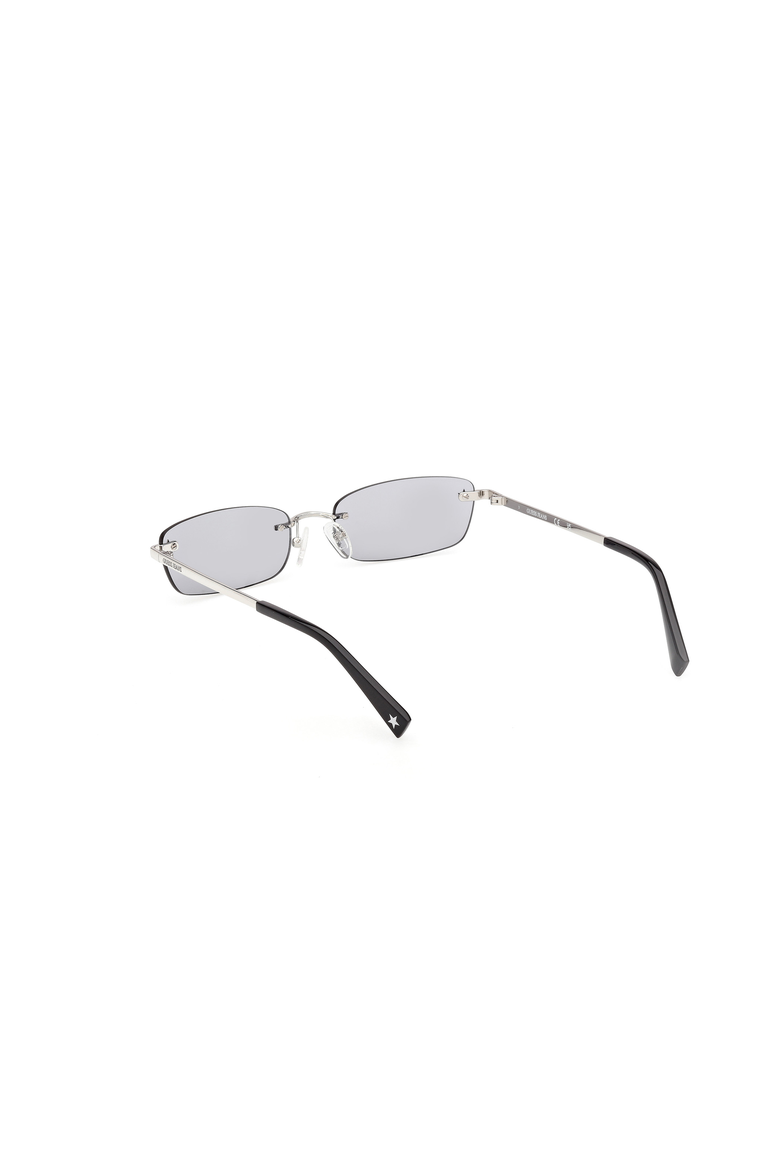 Rimless Rectangular Sunglasses, Alternate, color, Light Nickeltin / Smoke
