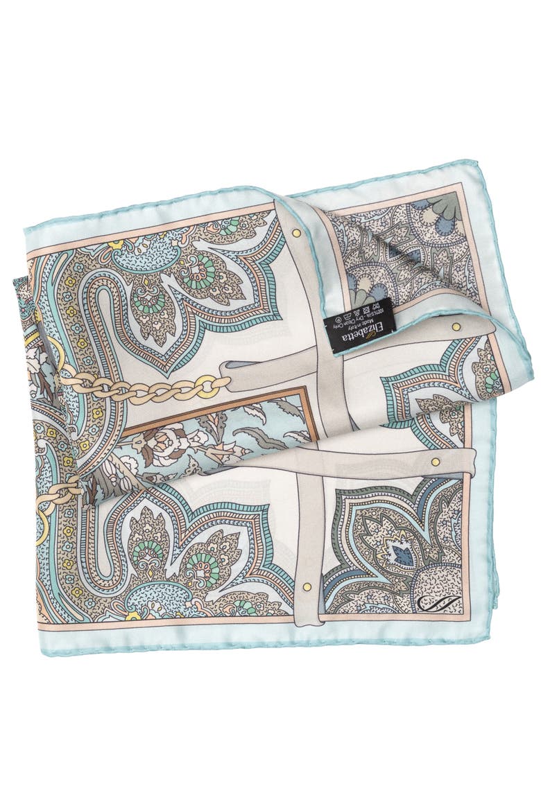 Francesca - Silk Bandana, Alternate, color, Aqua