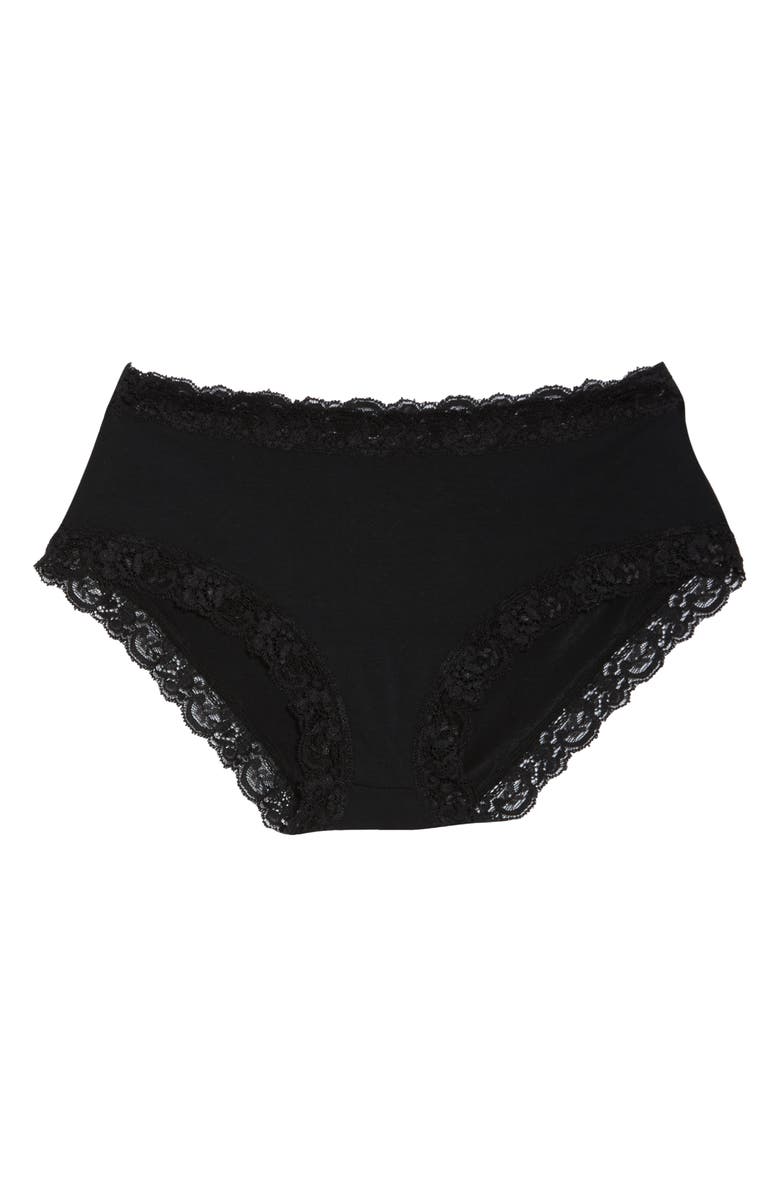 Fleur't Iconic High Waist Boyshorts, Alternate, color, Black