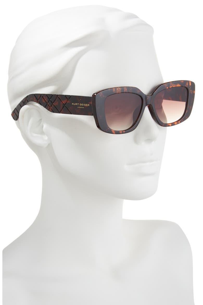 Square Sunglasses, Alternate, color, GLITTER HAVANA