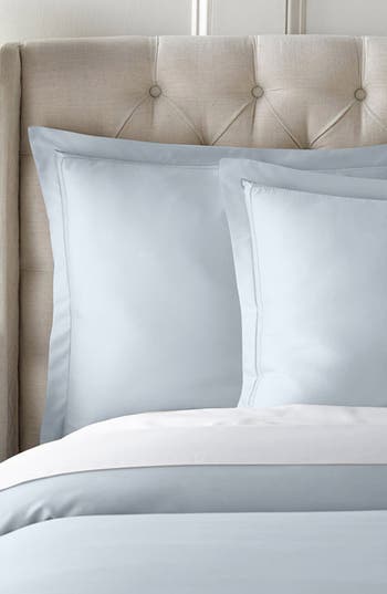 Pure Parima 500 Thread Count 100% Certified Egyptian Cotton Sateen Double Hemstitch Yalda Duvet Cove In Blue