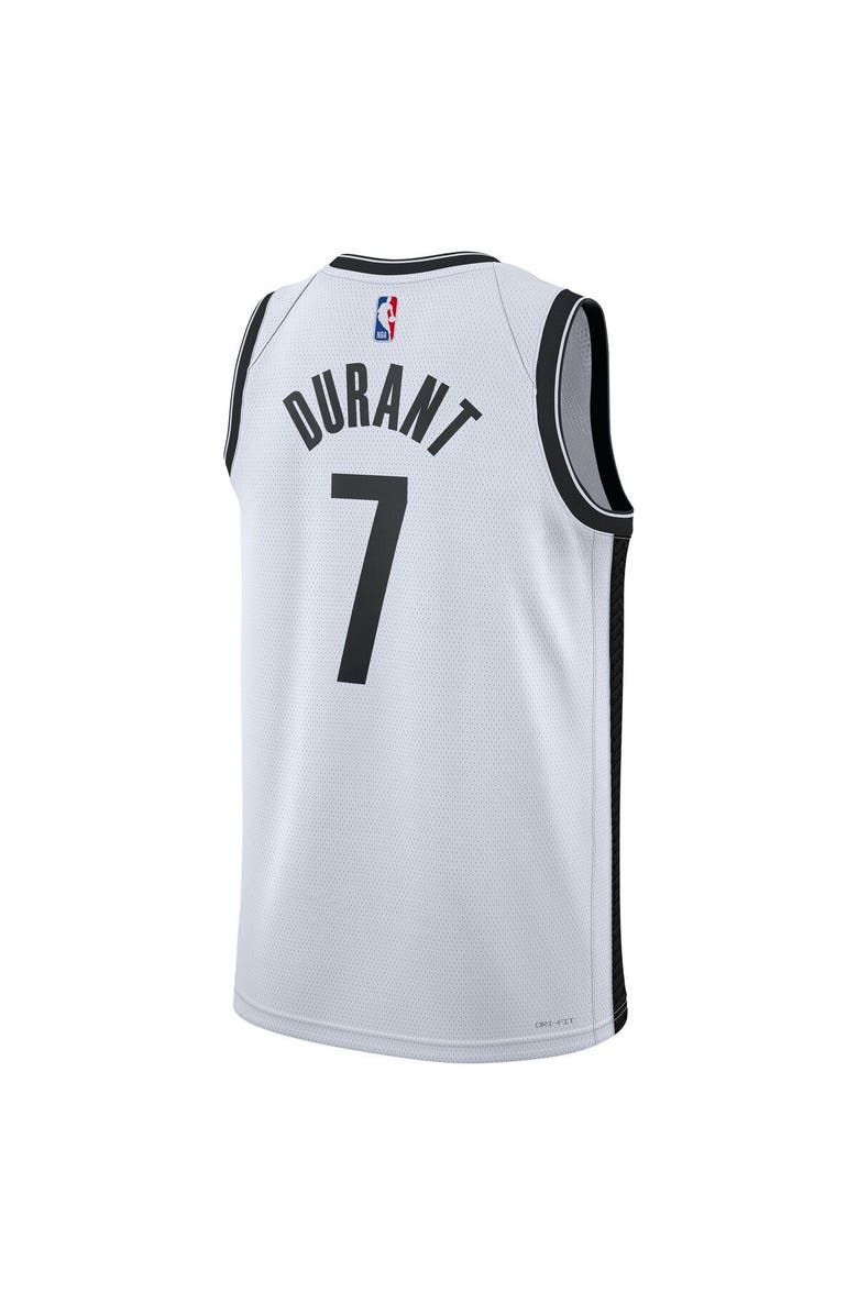 Nike Unisex Nike Kevin Durant White Brooklyn Nets Swingman Jersey - Association Edition, Alternate, color, 