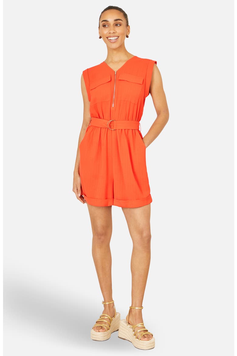 Utility Style Playsuit, Main, color, Orange