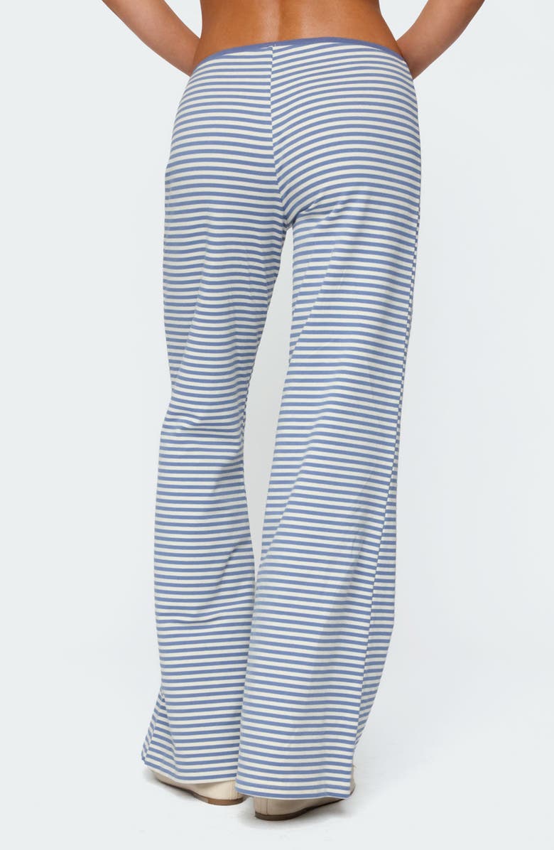 EDIKTED Monti Stripe Wide Leg Pants, Alternate, color, Blue-And-White