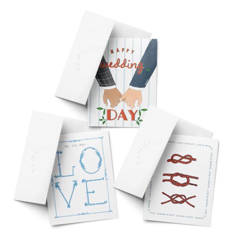 Wedding Greeting Card Pack (3ct) "Love, Forever Knot, Happy Wedding Day Guys"