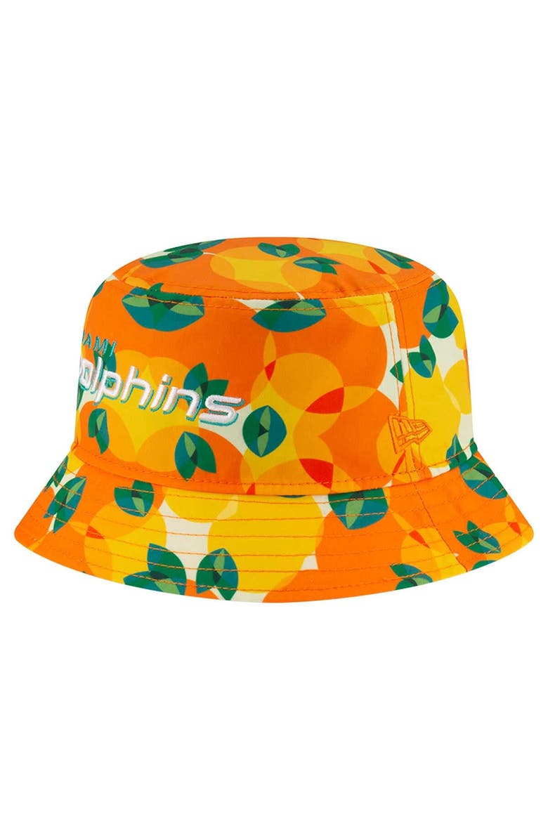 New Era Men's New Era Orange Miami Dolphins Citrus Bucket Hat, Alternate, color, Orange