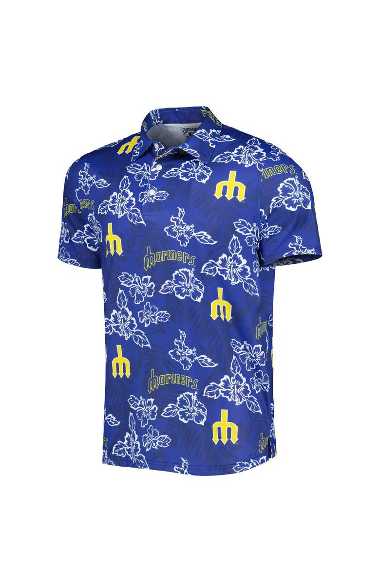 Reyn Spooner Men's Reyn Spooner Navy Seattle Mariners Cooperstown Collection Puamana Print Polo, Alternate, color, Navy