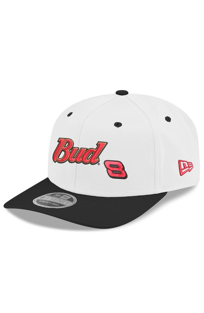 New Era Men's New Era White Dale Earnhardt Jr. Budweiser 9SEVENTY Stretch-Snap Hat, Alternate, color, White