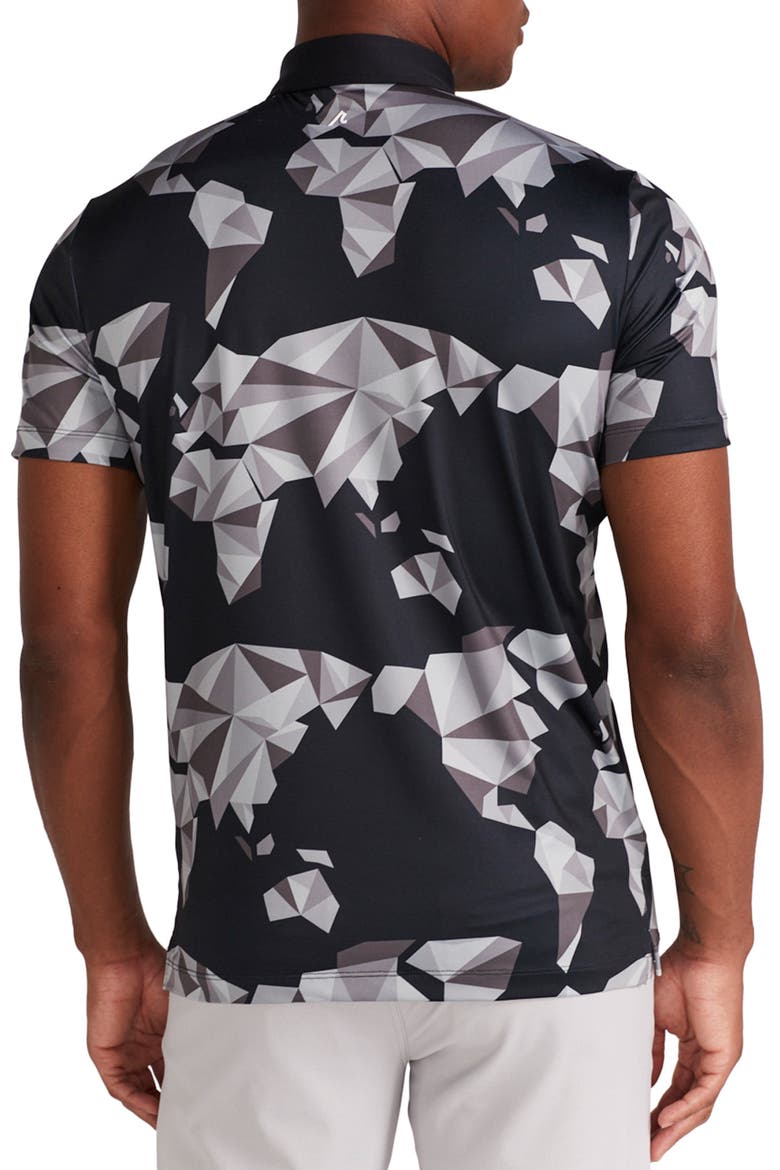 Bond Origami Print Polo, Alternate, color, BLACK