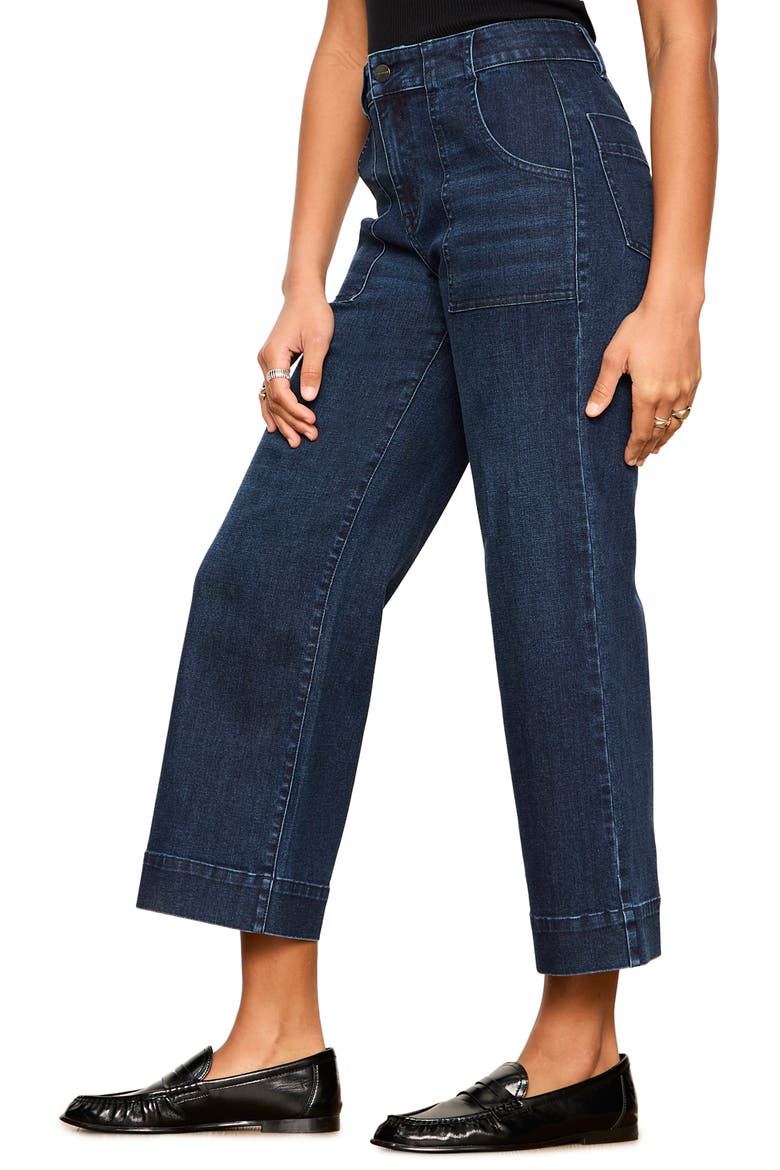 Insider Crop High Waist Cropped Straight Leg Jeans, Alternate, color, OVER THE MOON BLUE