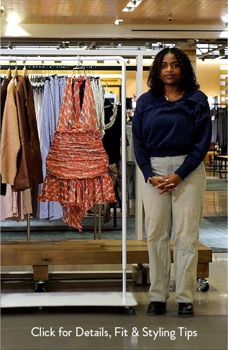 Mave Abstract Print Halter Minidress, sales video thumbnail