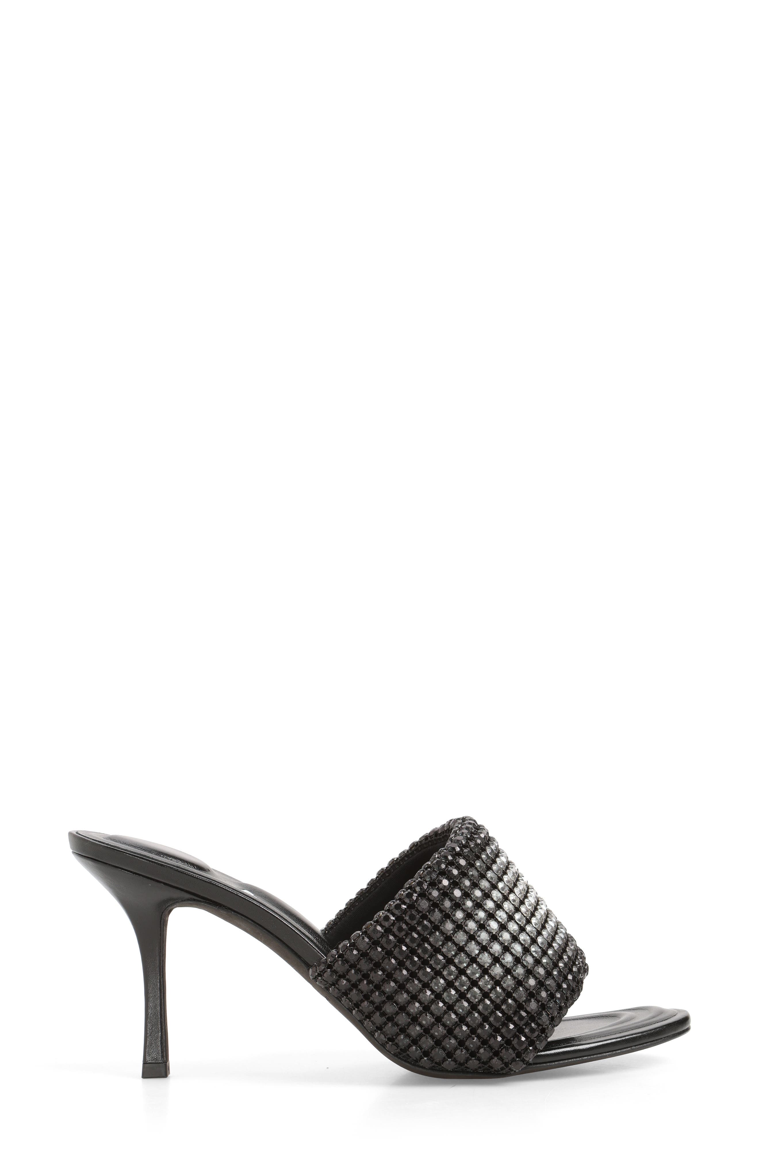 Alexander Wang Heiress Crystal Mesh Slide Sandal, Alternate, color, Black Aged